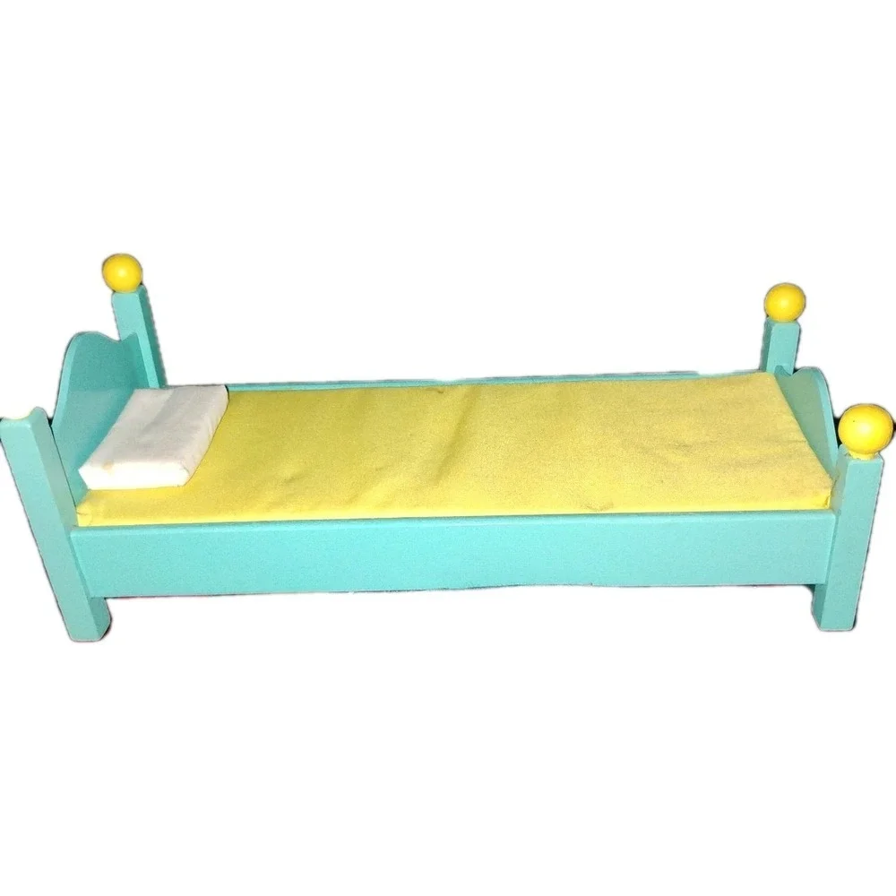 KidKraft Dollhouse Doll Manor Bed - Wooden Replacement Built‎ In Mattress/Pillow